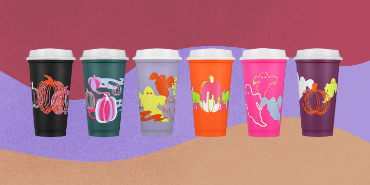  Starbucks Reusable Color Changing 6 Hot Cups - Limited Edition  Holiday & Christmas Gift Hot Cups With Lids - 16 Ounces - (Pack of 6) :  Health & Household