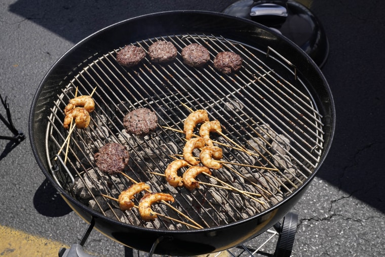 Pro tip: Use two skewers when grilling shrimp.