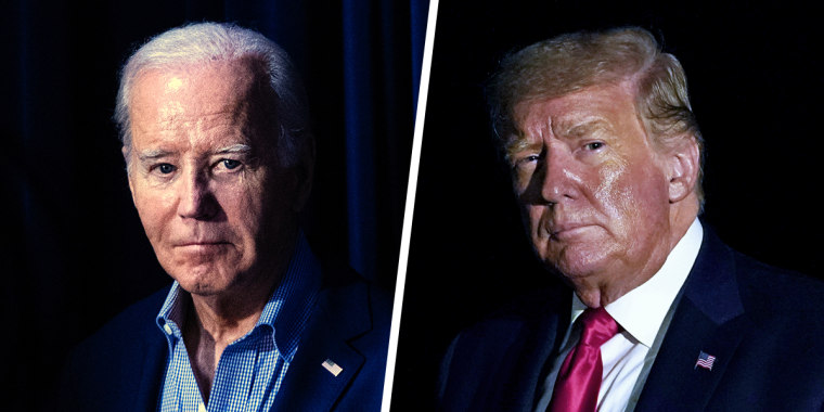 President Joe Biden, left, is running for re-election and former President Donald Trump, right, is the frontrunner for the GOP nomination.