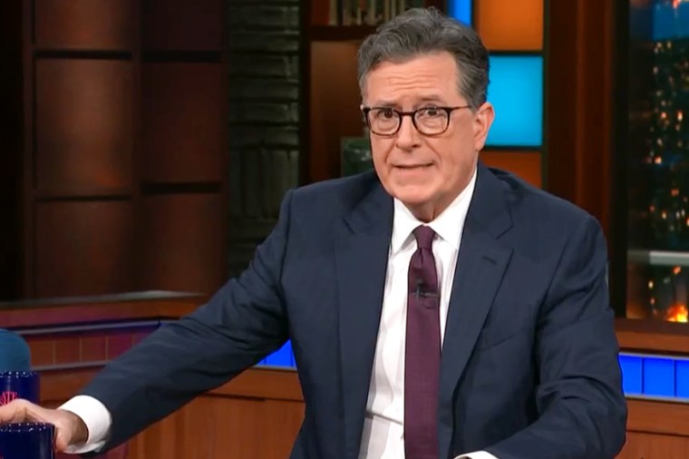 Stephen Colbert returns to The Late Show in New York City, on Oct. 2, 2023.