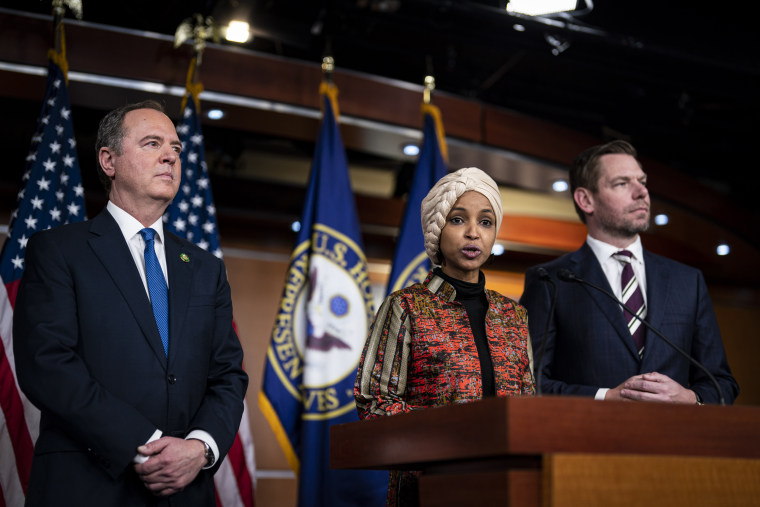 Democratic Representatives Schiff, Swalwell, And Omar News Conference On Committee Assignments