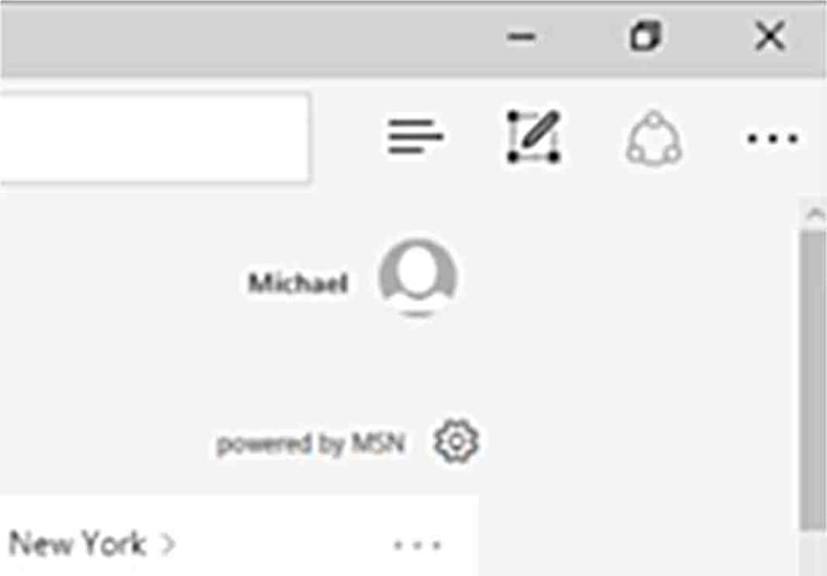 A screenshot of a browser window showing the display name "Michael."