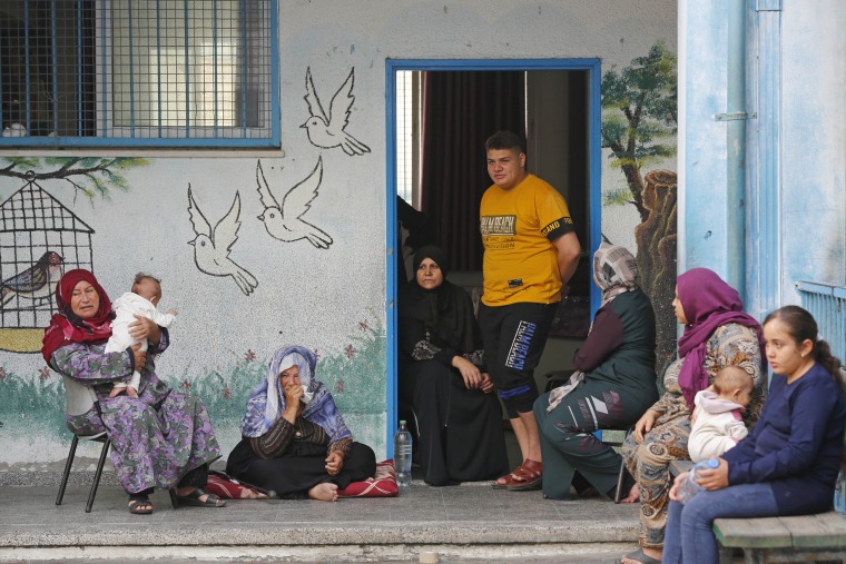 Palestinians take shelter at schools due to Israeli bombardments in Gaza