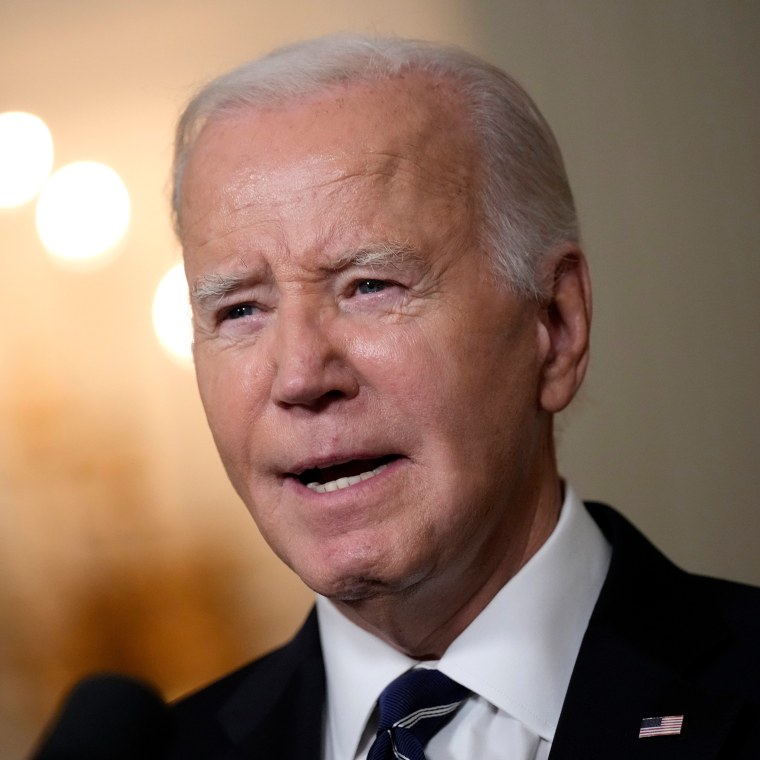 President Joe Biden speaks about the Hamas terrorist attacks in Israel at the White House on Tuesday.