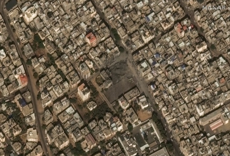 Destroyed al Sousi mosque, Gaza, on Oct. 10, 2023.
