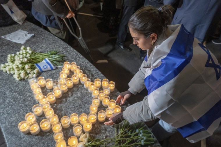 Candlelight Vigil for Victims of Terrorist Attacks in Israel - 09 Oct 2023