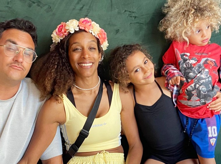Yotam Lior with his wife Rachel Forbes and their children.