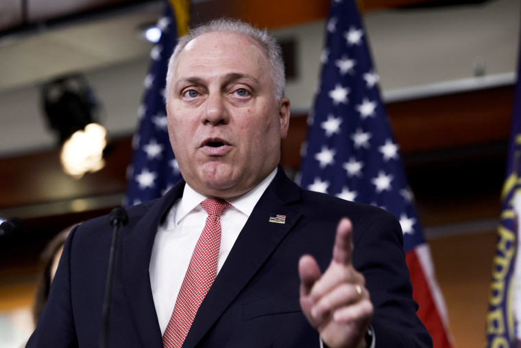Rep. Steve Scalise speaks at a press conference at the Capitol