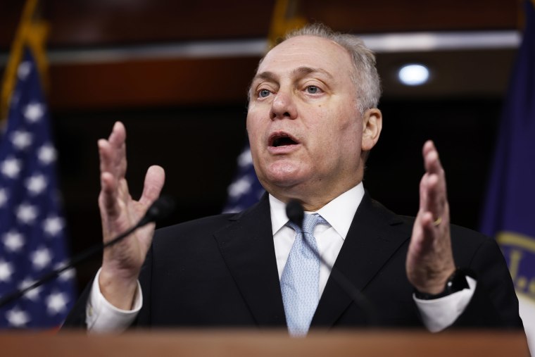 Rep. Leader Steve Scalise speaks during a news conference