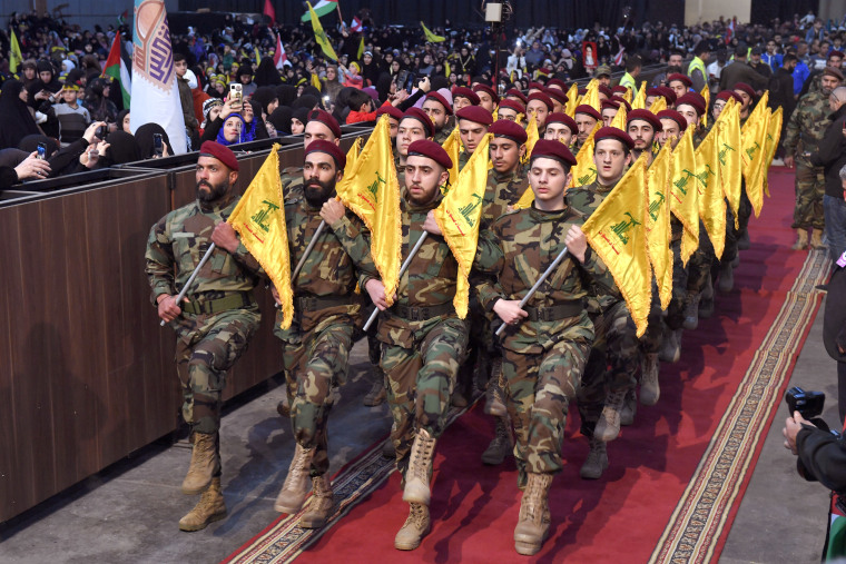 Hezbollah soldiers in Beirut, Lebanon