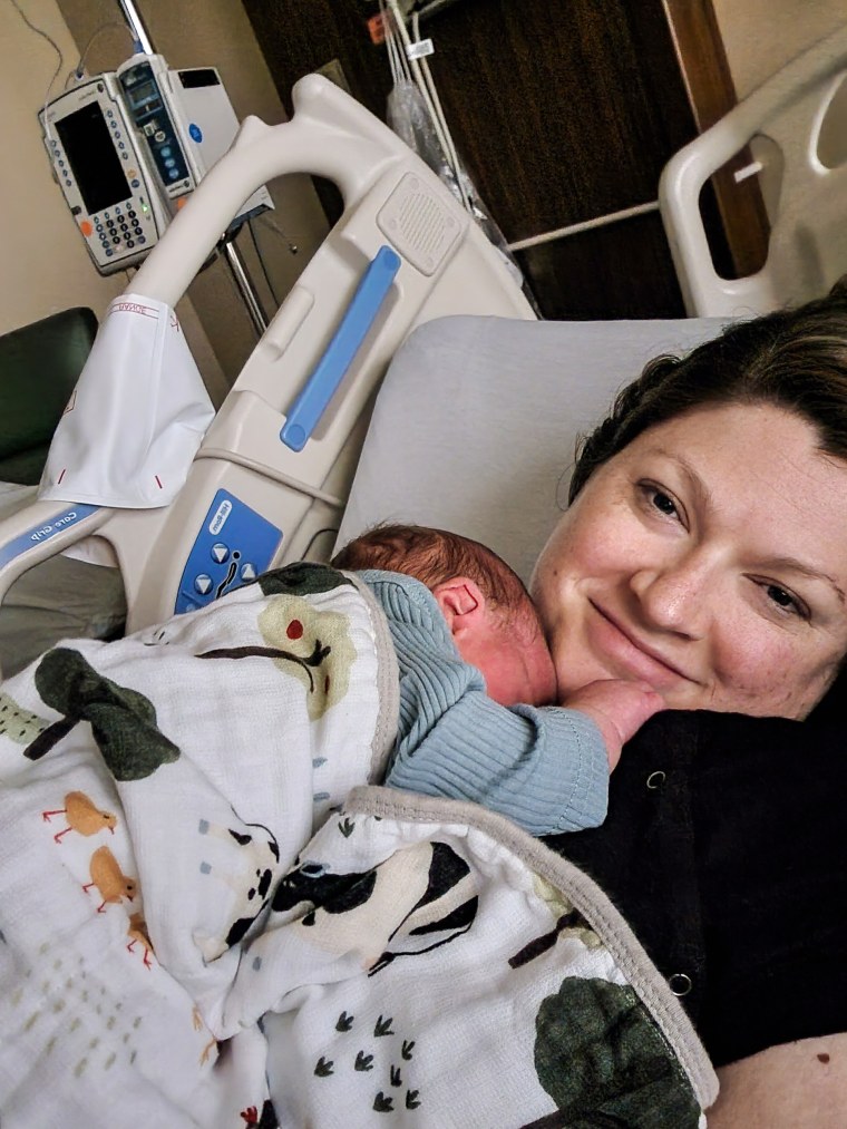 Ahna Frye has delivered two babies at Princeton: her son Holland in 2020, and her son Hutton in May 2023.