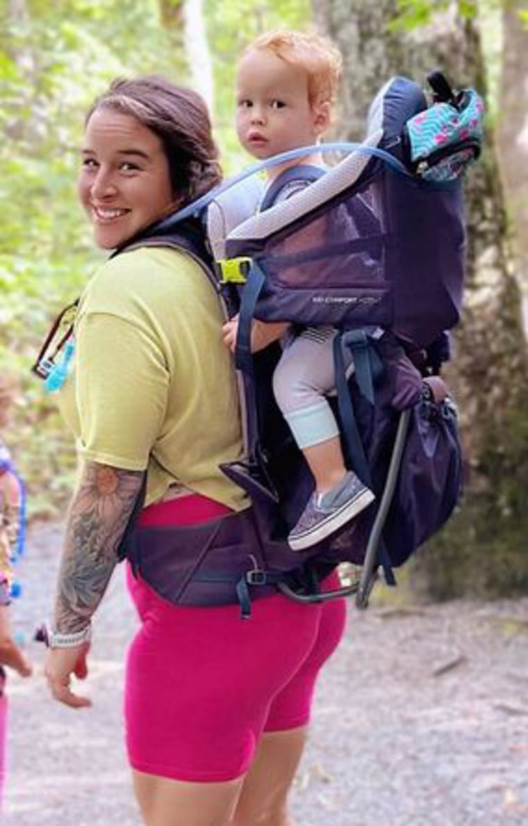 Haeli Graham and her son, Colton, during the summer.