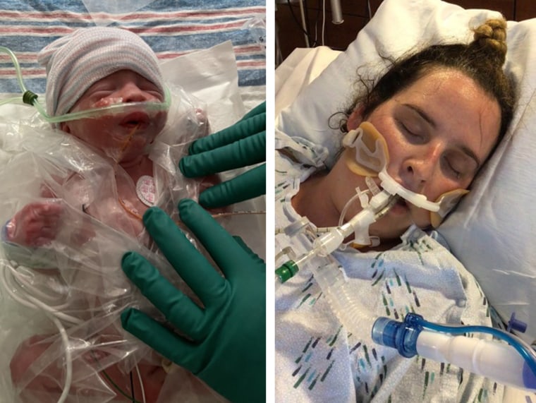 Colton Graham was born three months premature in 2021 when his mother, Haeli, had to be put into a medically induced coma after she contracted Covid.