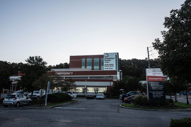 Shelby Baptist Medical Center in Alabaster, Ala., on Oct. 7, 2023.
