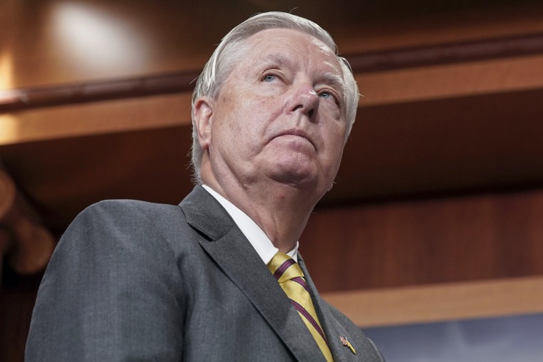 Sen. Lindsey Graham, R-S.C., at the Capitol on Sept. 27, 2023.