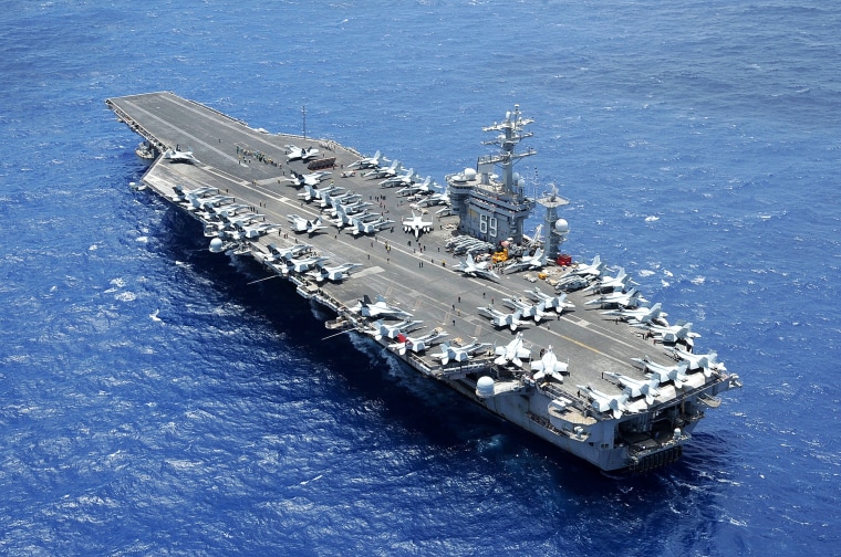 USS Eisenhower operations at sea aircraft carrier