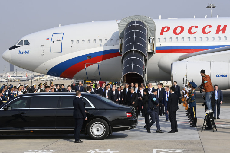 Putin landed in Beijing on Tuesday, on his first trip outside the former Soviet Union since the International Criminal Court issued a warrant for him in March over his alleged involvement in the mass abduction of children from Ukraine.