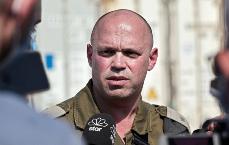 Israeli army spokesperson Lt. Col. Richard Hecht at the Ramla army base.