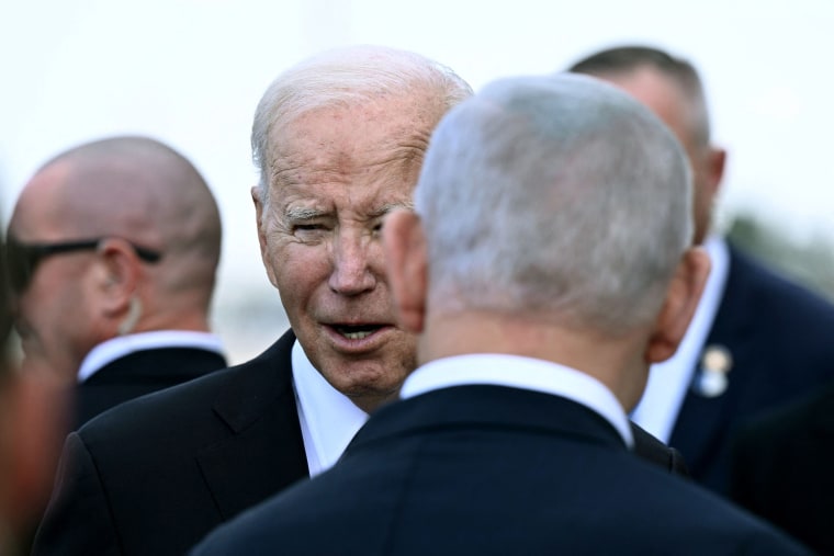 Biden landed in Israel on October 18, on a solidarity visit following Hamas attacks that have led to major Israeli reprisals.