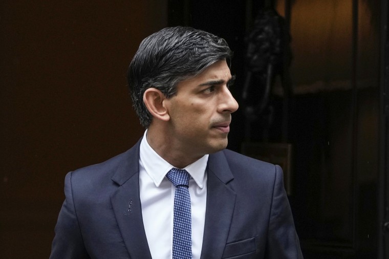 Britain's Prime Minister Rishi Sunak leaves 10 Downing Street in London.