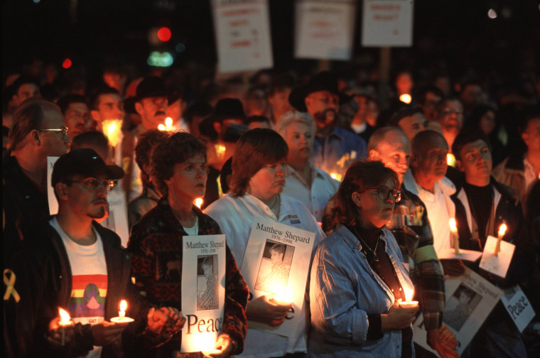 Candlelight vigil for Matthew Shepard