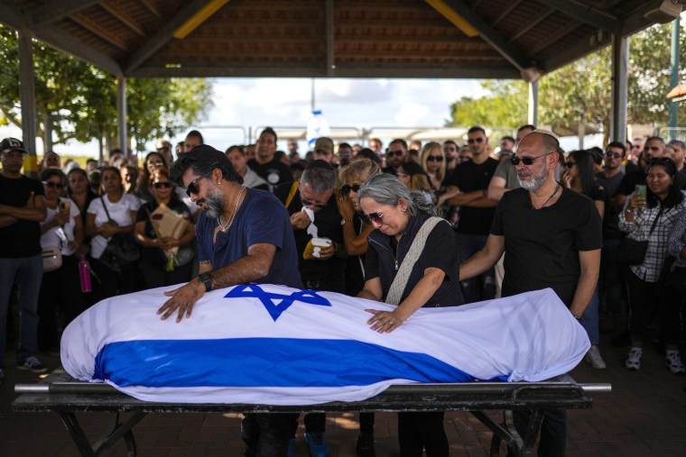 Funeral of Antonio Macias at Pardes Haim cemetery in Kfar Saba, Israel