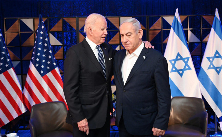 Joe Biden meets with Benjamin Netanyahu in Tel Aviv