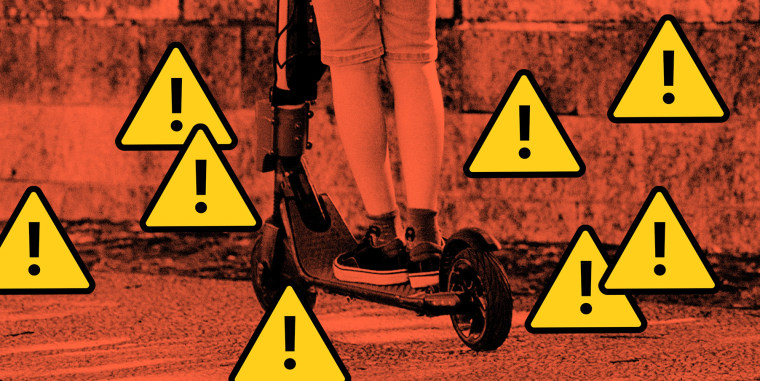 Photo Illustration: A child riding an electric scooter