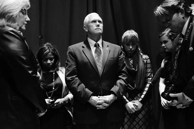 Mike Pence pray prayer politician team