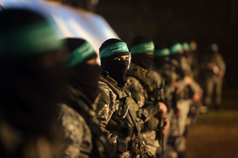 Members of Hamas in Gaza city