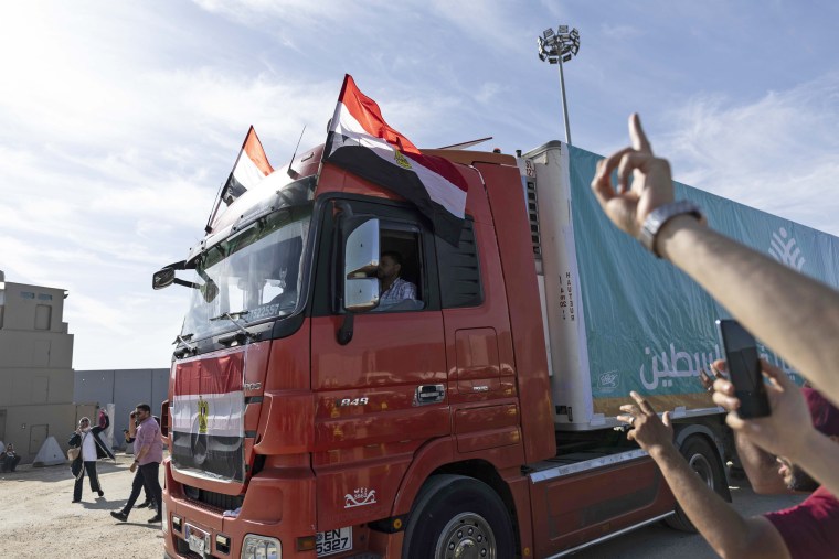 Image: Aid Trucks Enter Gaza Via Rafah Crossing