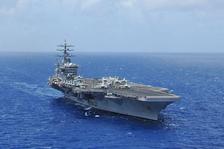 The aircraft carrier USS Dwight D. Eisenhower.