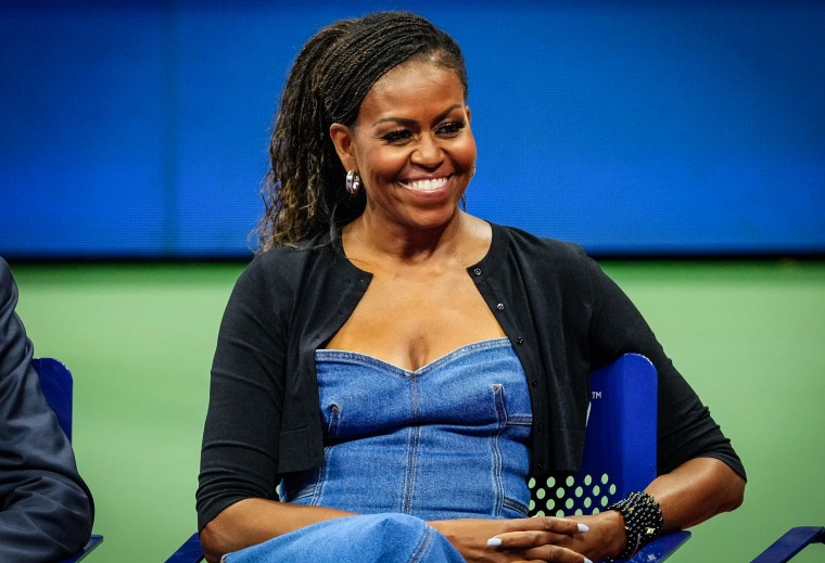 Former first lady Michelle Obama at the opening day 2023 U.S. Open