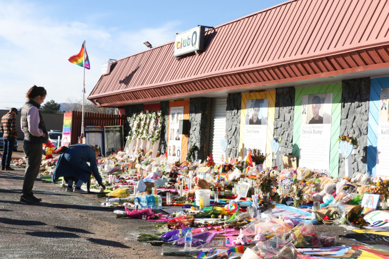 Mourners at the Club Q