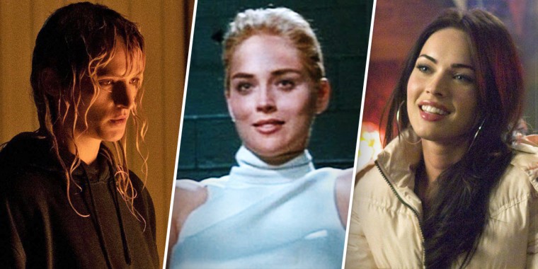Agathe Rousselle in "Titane," Sharon Stone in "Basic Instinct" and Megan Fox in "Jennifer's Body." 