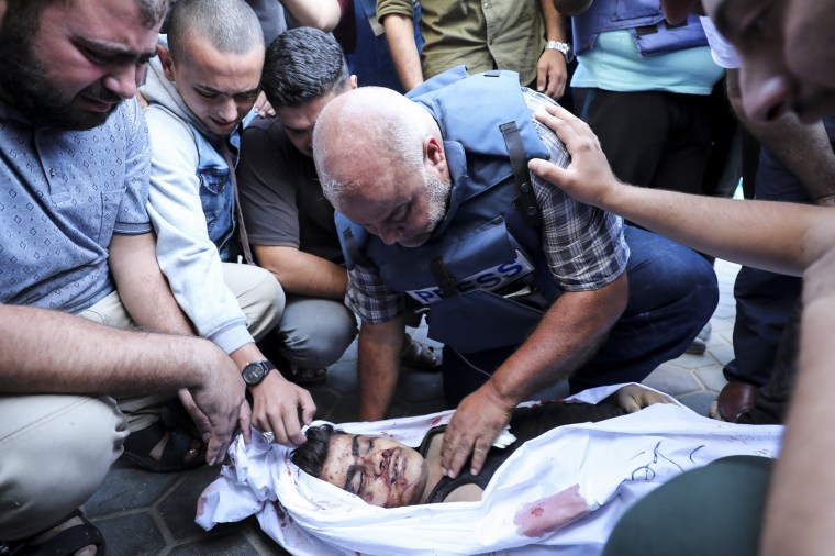 Wael Dahdouh, Gaza bureau chief for Al Jazeera Arabic, mourns his son in Gaza.