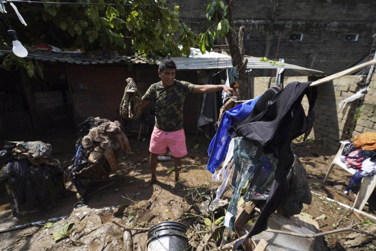 Miguel Cantu shows his home damaged after Hurricane Otis ripped through Acapulco, Mexico