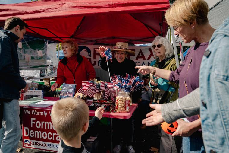 The Fairfax County Republican Committee promoted school board candidates at the Clifton Day Festival in Clifton, Va., on Oct. 8.
