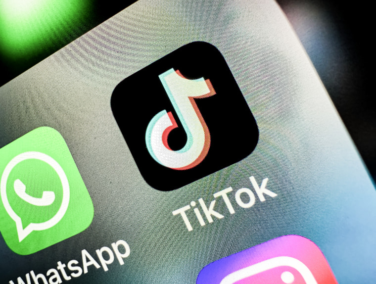 The TikTok app on a phone on Oct. 29, 2023. 