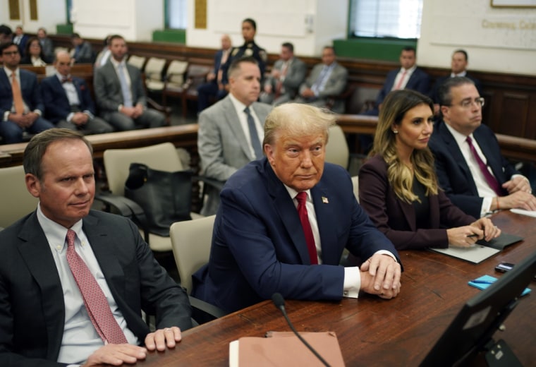 El expresidente Donald Trump, en la sala de la corte en Nueva York, el 17 de octubre de 2023.

