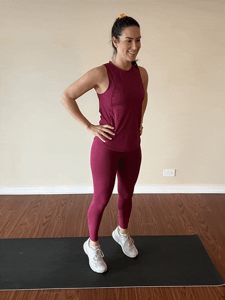 Heels elevated squat cross-training exercise