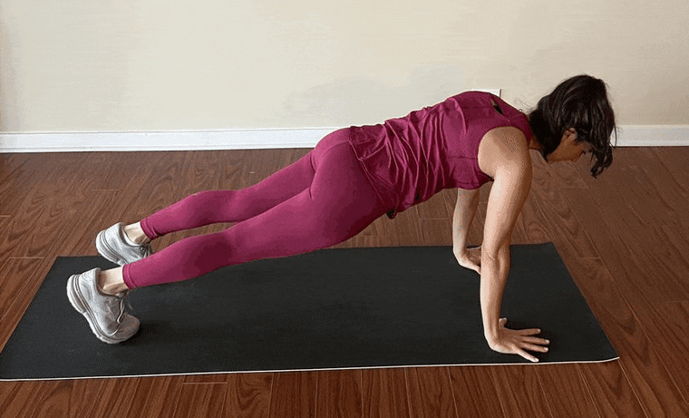 Plank to downdog cross-training exercise