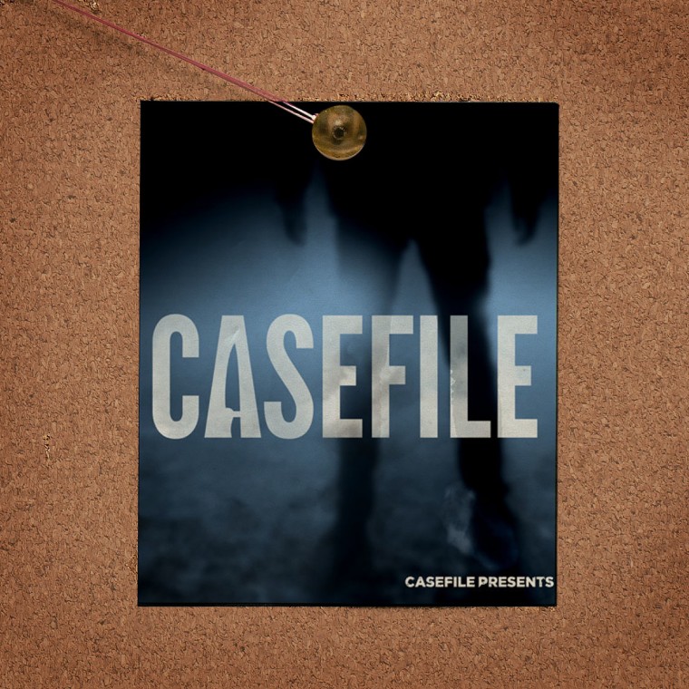 Casefile logo pinned to cork board