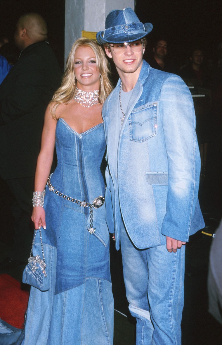 Britney Spears and Justin Timberlake The 28th Annual American Music Awards in 2001 in Los Angeles, CA.