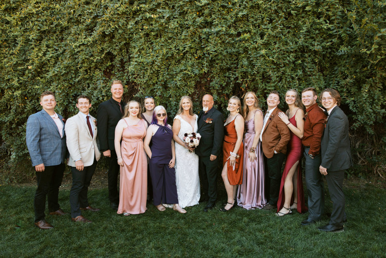 Christine Brown, former talent of TLC’s Sister Wives, on her wedding day to David Woolley in
Moab, Utah.