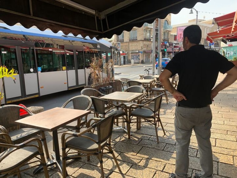 Bashar Harar, 56, works at the Tower Toast café in Jaffa