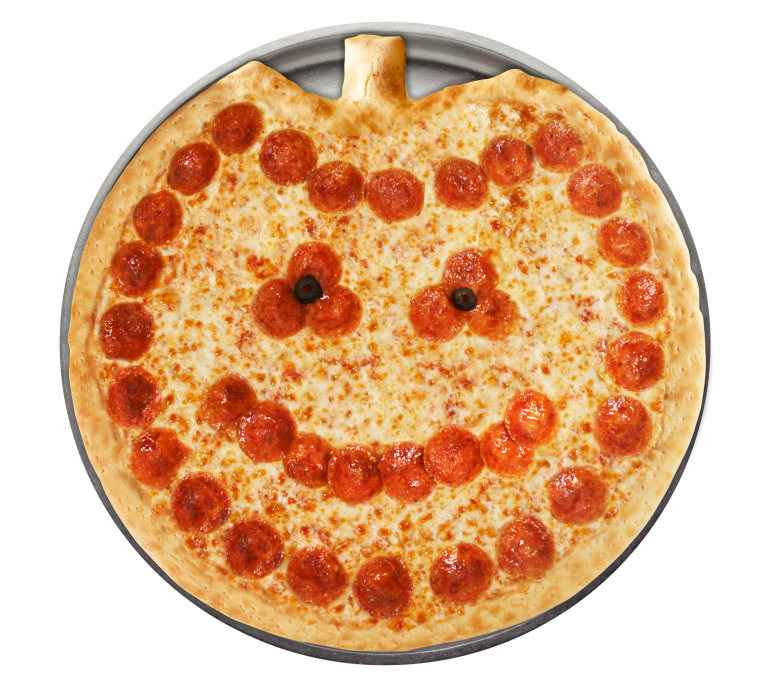 Peter Piper Pizza's Jack-O'-Lantern pizza.