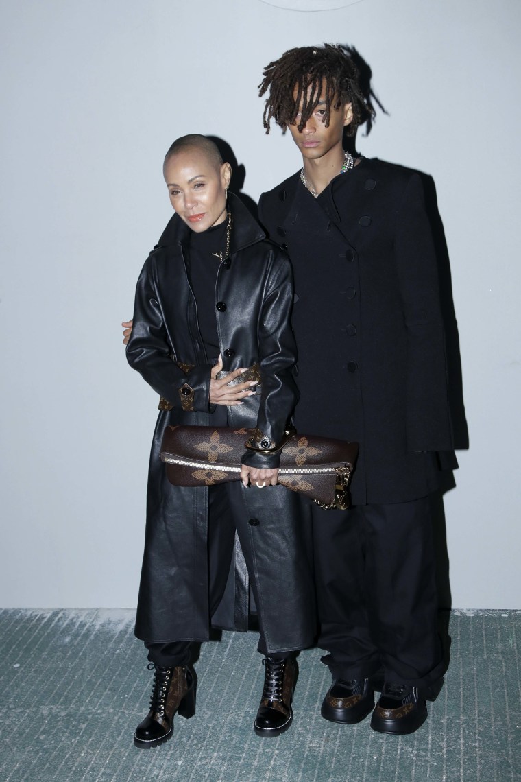 Jada Pinkett Smith and Jaden Smith at Louis Vuitton Pre-Fall 2023 Show