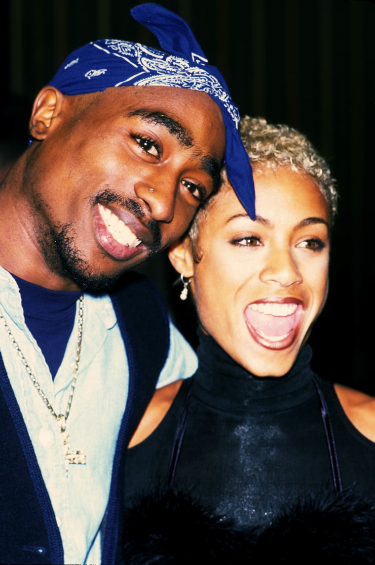 Tupac Shakur and Jada Pinkett Smith