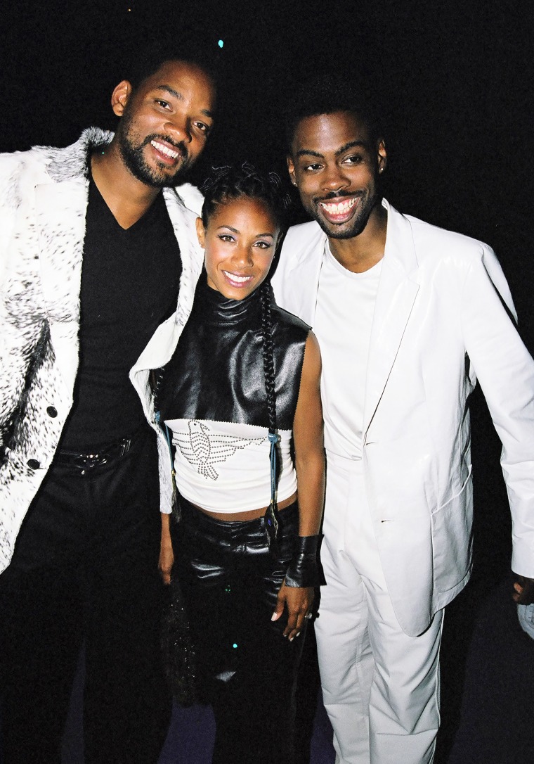 Will Smith, Jada Pinkett Smith and Chris Rock during 1999 MTV Music Awards Party